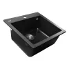 Гранітна мийка Globus Lux AOSTA 490x455-А0002, чорний- Фото 3